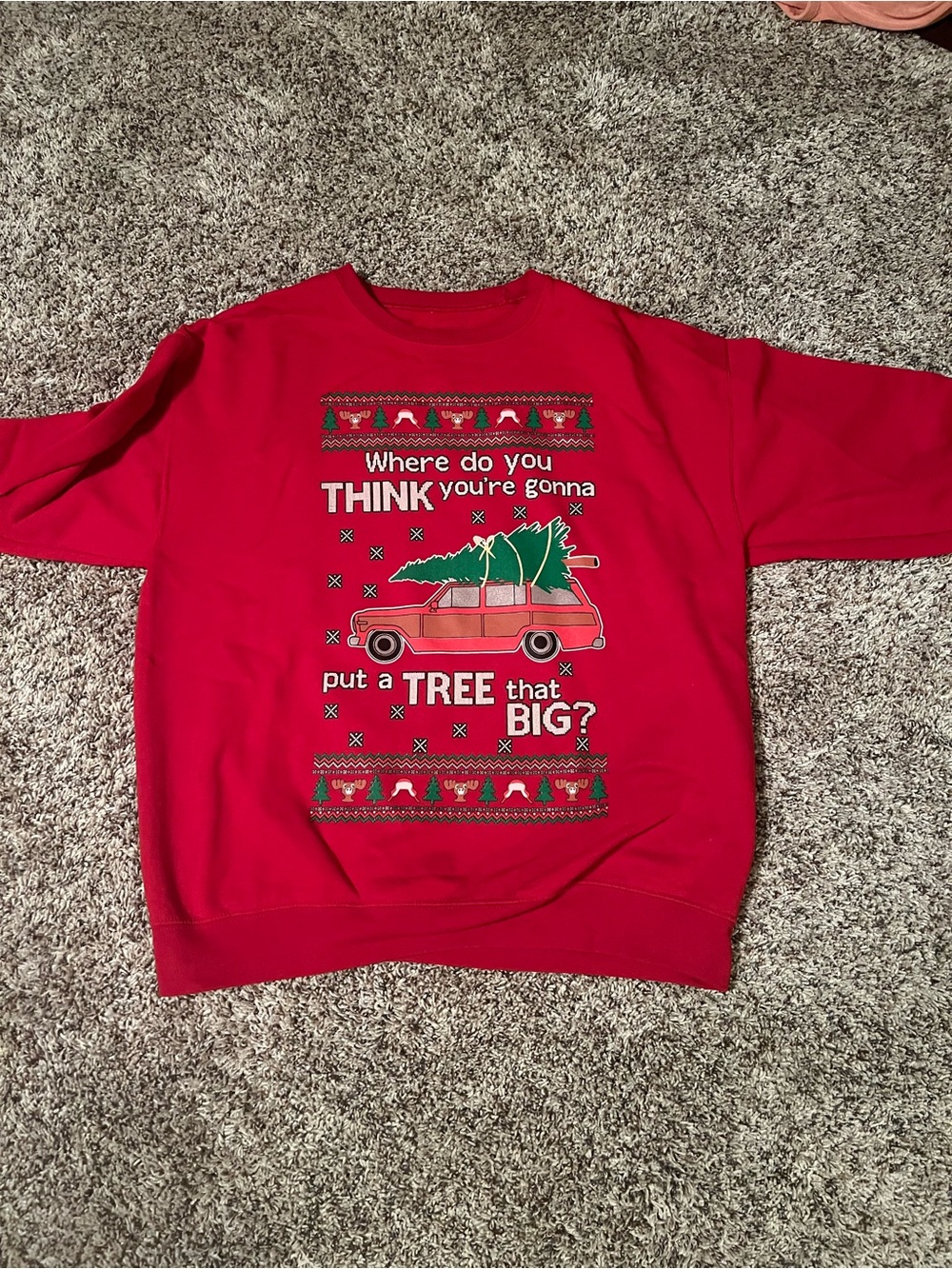 Red and Green Christmas Graphic Sweatshirts - Women and Men’s sweater